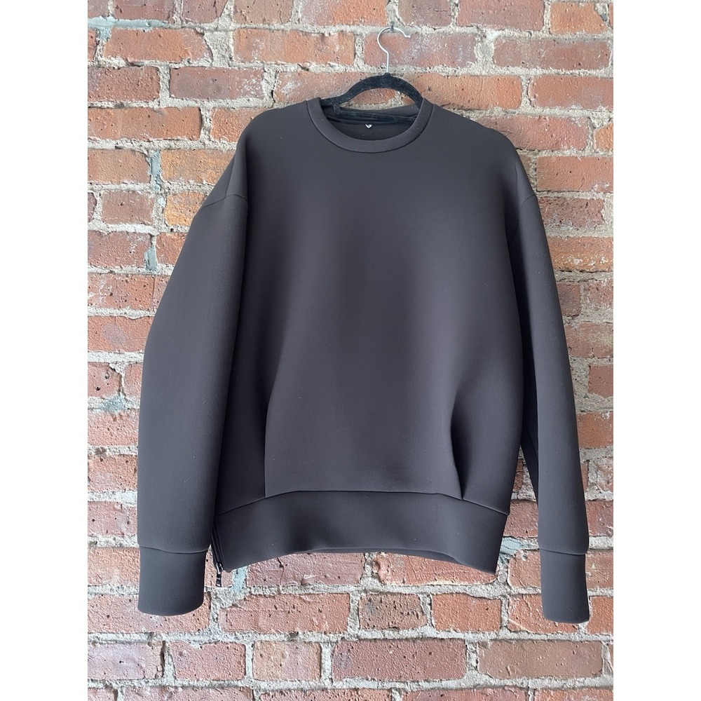 Neil Barrett Black Men's Scuba Sweater Over Sized Bomber Fit Size M Long Sleeve